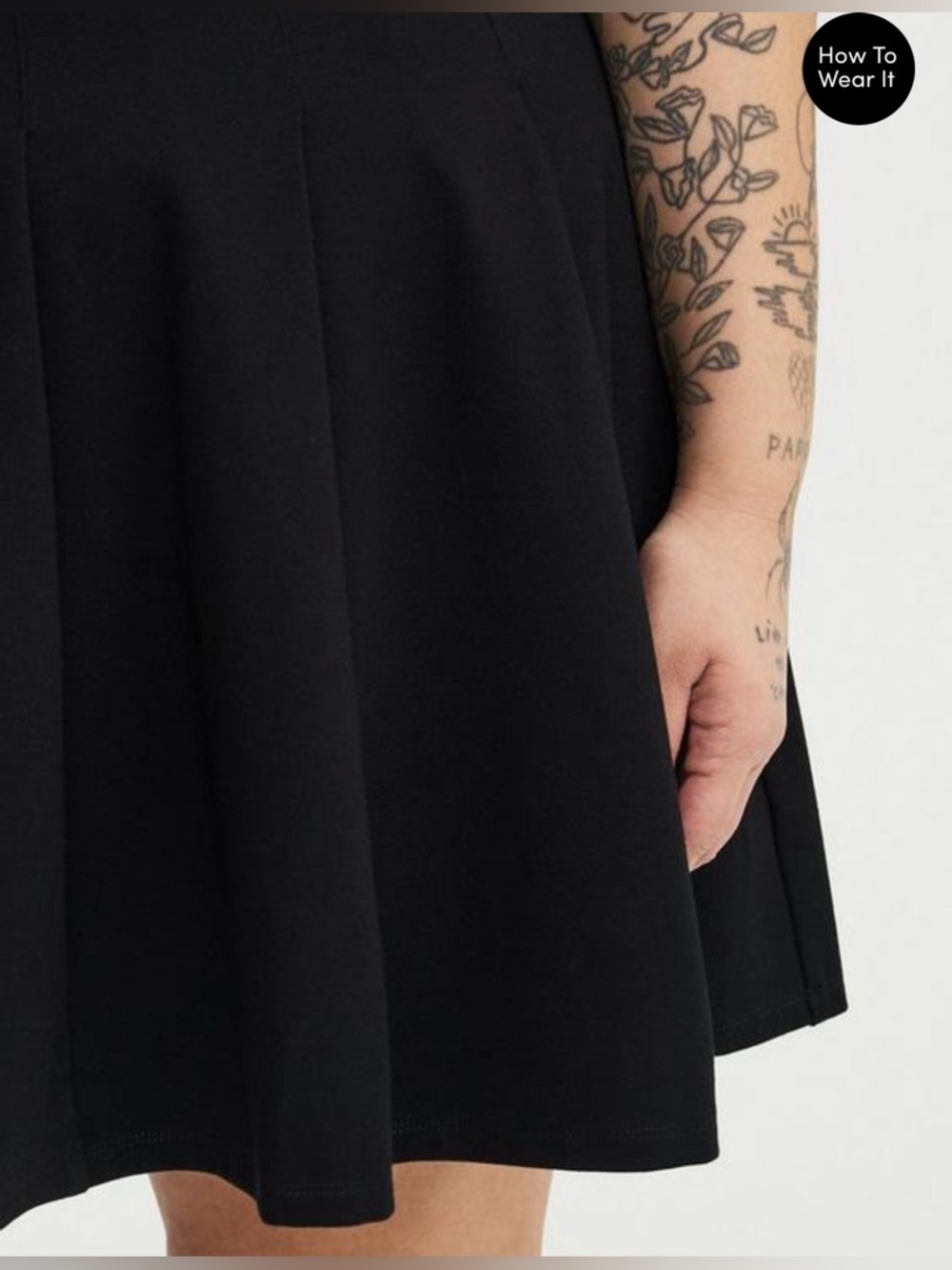 Black Pleated Mini Skirt - Picture 3 of 10
